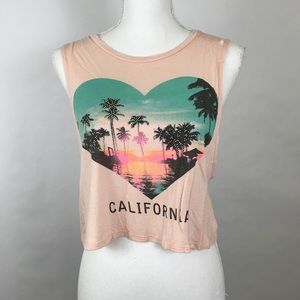 Charlotte Russe Medium Crop Graphic Top